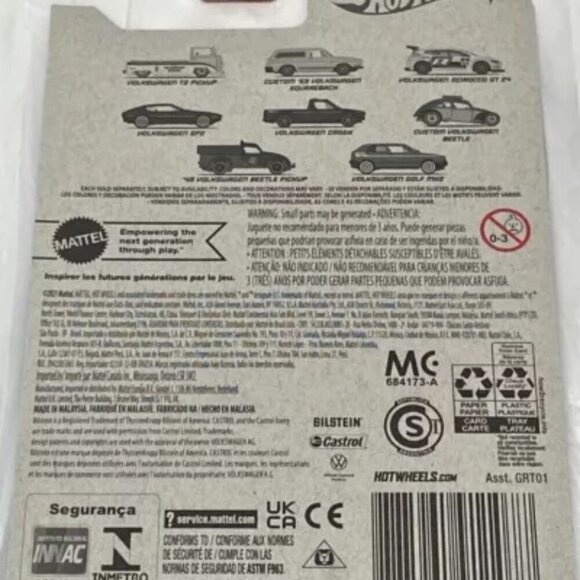 Hot Wheels Custom Volkswagen Beetle HW VW Series 6/8 GRT01 Diecast 1:64 NIP 2022 - Picture 8 of 9